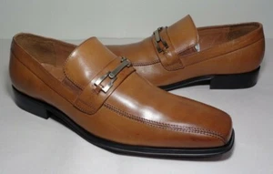 Steve Madden Size 9.5 M SHHARP Tan Leather Slip On Loafers New Men's Shoes - Picture 1 of 12