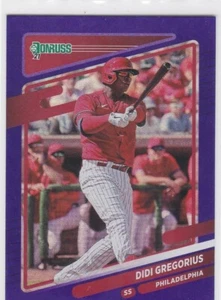 2021 Panini Donruss Didi Gregorius Purple Holo #100 - Picture 1 of 2