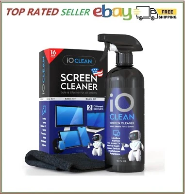 Spray limpiador de pantalla (16 oz) - El mejor kit grande para televisores LCD LED mate, teléfonos inteligentes Foto 1 de 4