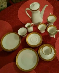 Rosenthal Porzellan-Kaffeeservice Goldrand 21tlg. Top Zustand - Bild 1 von 11