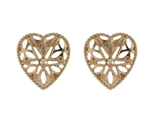 32 $ MARCHESA GOLDFARBENE HERZ-OHRSTECKER - LA17 - Bild 1 von 1