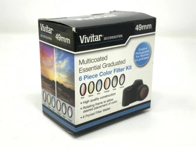 Vivitar 49mm Multicoated Essential Graduated 6 Piece Color Filter Kit w/ Wallet - Image 1 of 2