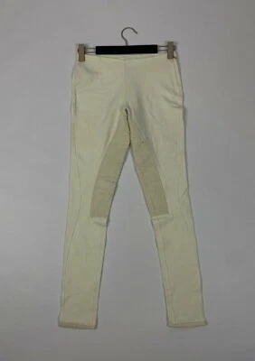 Женские PRADA FUSEAUX кожаные вставки эластичной узкие брюки брюки размер S - Изображение 1 из 4