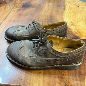 Zapatos con cordones Dr. Martens para hombre de cuero 11 punta de ala de colección hechos en Inglaterra - Imagen 1 de 9
