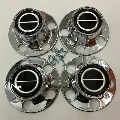 Fit RANGER BRONCO II EXPLORER CHROME CENTER CAP HUB SET OF 4 BLACK CENTER - Image 1 of 4