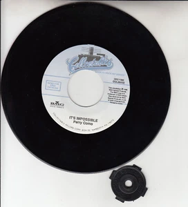 PERRY COMO It's Impossible & Seattle 7" 45 rpm record NEW + juke box title strip - Picture 1 of 1
