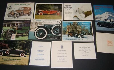 Vintage ROLLS ROYCE CLUB Greeting Christmas Cards and Invitations - Image 1 of 4