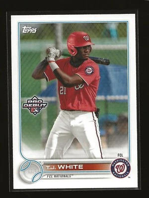 2022 Topps Pro Debut Base Card T.J. White FCL Nationals (#PD-191) - Image 1 of 2
