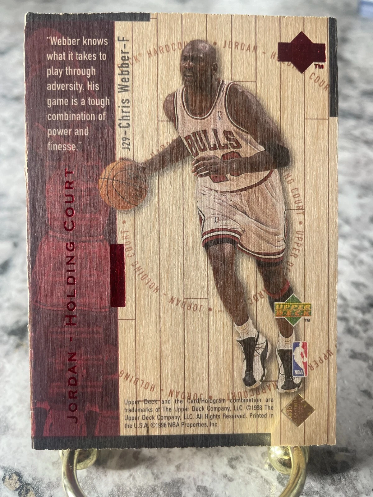 1998-99 Upper Deck Hardcourt "Holding Court" MICHAEL JORDAN & Chris Webber /2300