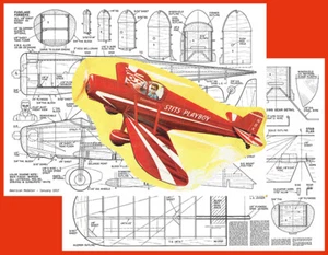 Model Airplane Plans (UC): Stits Playboy Scale/Stunt 39" for .19-35 by Cal Smith - Picture 1 of 3