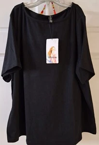 Prettygarden Women Black T-Shirt Short Sleeve - Size Medium - NWT - Picture 1 of 1