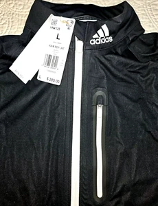 NEW ADIDAS, MENS LARGE, RAIN.READY💧WATERPROOF FULL-ZIP⛳GOLF⚫JACKET-MSRP $280.00 - Picture 1 of 24