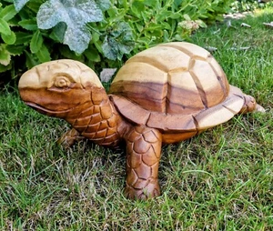 Schildkröte handgeschnitzt aus Suarholz 53 cm Länge x 30 cm breit x 20 cm hoch Neu - Bild 1 von 7