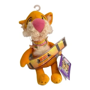 Neu Vintage 1999 Eden Plüsch-Sitzsack zwischen den Löwen Cleo 8 Zoll & Lesezeichen PBS - Bild 1 von 5