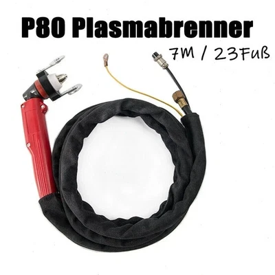 P80 Plasma Cutter Torch Gun Pilot Arc 7M/23ft Fit CUT55/65 Precise Metal Cuts - Image 1 of 4