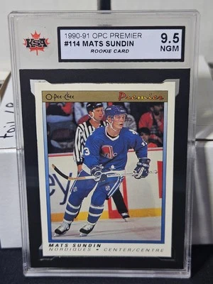 90-91 O-Pee-Chee Premier Mats Sundin Rookie 🚨🚨🚨 KSA 9.5 Near Gem Mint - Image 1 of 2
