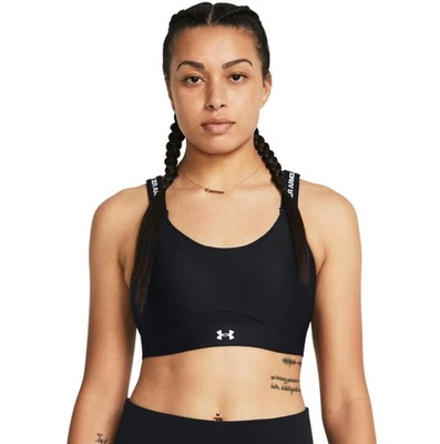 Sutiã esportivo Under Armour Infinity alto impacto preto médio A-C crossback novo com etiquetas - Imagem 1 de 4
