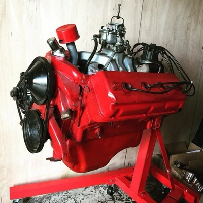 1954 V8 HEMI 241ci Dodge Red Ram Runs Smokey Needs Rebuild Gasket Set Included - image 1 of 4