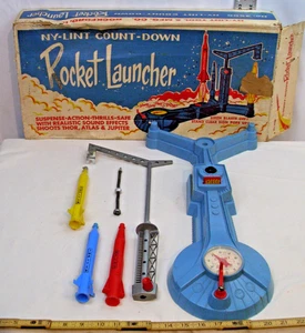 NYLINT COUNT-DOWN RAKETENWERFER WELTRAUM SPIELZEUG SET 60er Jahre OVP - Bild 1 von 5