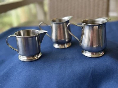 Oneida Acero Inoxidable Robo Crema / Jarra de Leche - Juego Mixto de 3 Cremas Foto 1 de 4