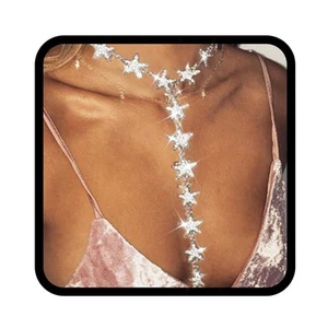 Star Y-Necklaces Rhinestone Long Necklaces Crystal Choker Chain Party Choker ... - Picture 1 of 7
