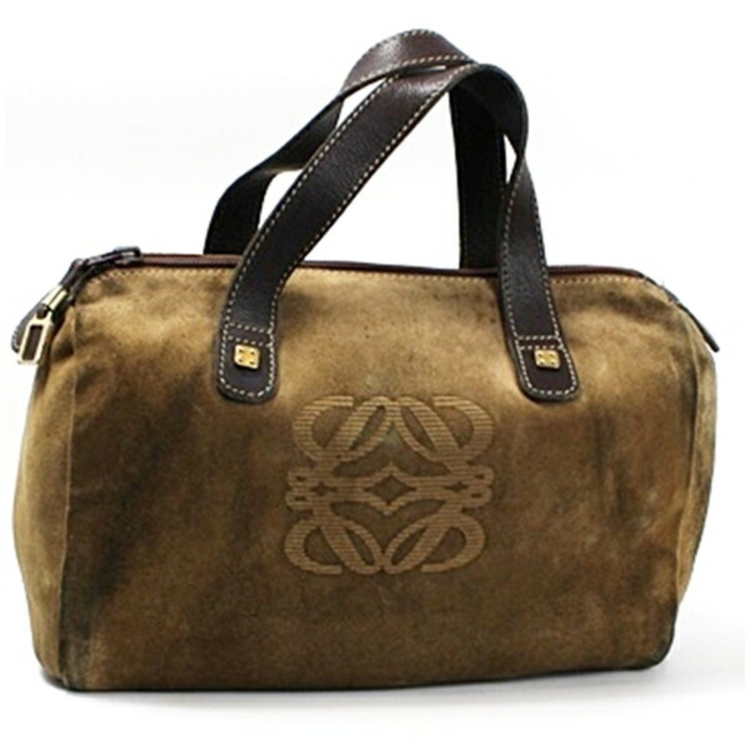 Loewe Anagram Amazona 28 Mini Handbag Boston Bag Suede x Leather