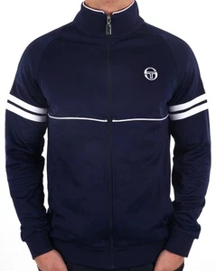 Sergio Tacchini Mens Star Track Top Navy Blue/White-80s Casuals, Retro, Terraces - Picture 1 of 3