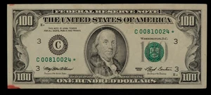 FR 2174-C* $100 1993 Federal Reserve Note US - Star Note - SKU-CA1464 - Picture 1 of 2