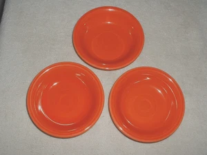 Lot of 3 Homer Laughlin Fiesta Poppy Dessert/Fruit/Sauce Bowls - Picture 1 of 2