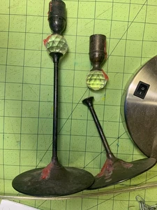 Paar Kerzenhalter Valerio Albarello Silber Teller Swarovski Kristall Kegel - Bild 1 von 6