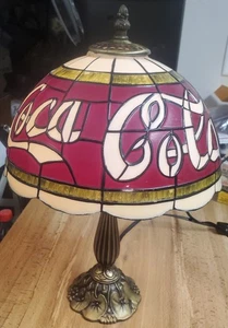 Coca Cola 15" große Acryl Buntglas Tiffany-Stil Leuchte Lampe - Bild 1 von 10