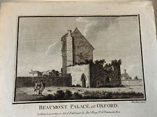 1773 BEAUMONT PALACE  RUINS OXFORD - ORIGINAL ANTIQUE PRINT