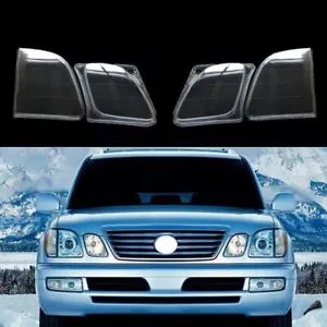 Un par de faros delanteros transparentes para Lexus LX470 1998-2007 + pegamento de sellado - Imagen 1 de 6