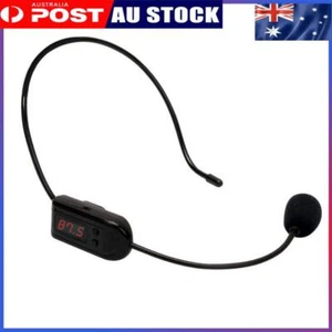 FM Wireless Microphone Headset Megaphone Radio Mic for Loudspeaker - Picture 1 of 12
