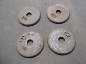 1" sleeve Four 2 1/2 lb. Barbell Plate weights 2.5 - Picture 1 of 4