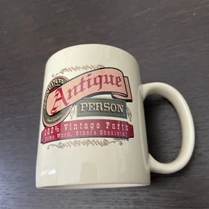 Vtg '92 Laid Back Genuine Antique Person Mug Cup 100% Vintage Parts Coffee Mug - Picture 1 of 6