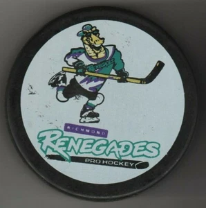Richmond Renegades Rad Mascota ECHL Pro Hockey Puck Patinaje Gator Checo Sin Fecha - Imagen 1 de 2