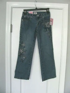 NWT Circo Bootcut Easy Fit Midrise Adjustable Waist Embellished Jeans Size 8 - Picture 1 of 8