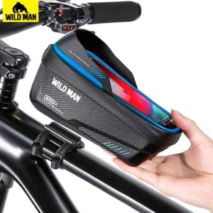 Bolsa de Bicicleta Marco Frontal 1L Impermeable Ciclismo Tubo Frontal Bolsa Teléfono Estuche Soporte - Imagen 1 de 28