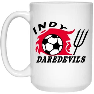 Indianapolis Daredevils Mug 15 oz. Glossy Ceramic | ASL Soccer Team - Picture 1 of 5