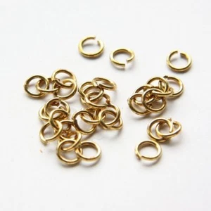 200 piezas anillos de salto abiertos de latón crudo-6 mm (calibre 18) (CW-318C-I-3X) - Imagen 1 de 2