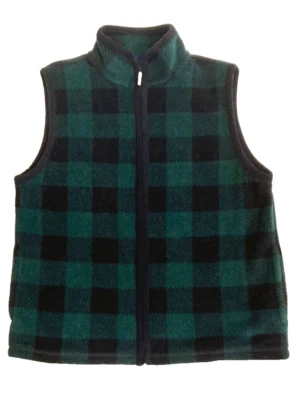 CHALECO POLAR A CUADROS BÚFALO VERDE Y NEGRO KAREN SCOTT, PARA MUJER M Foto 1 de 4