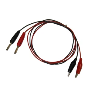 Prüfkabel Krokodilklemme 35mm - Bananenstecker 4mm² 1 Meter  H05VK rot/ schwarz - Bild 1 von 4