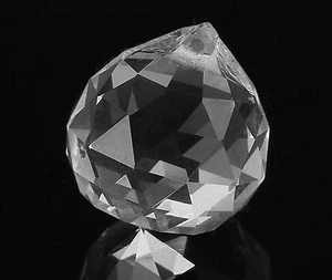 10 pièces petites boules à facettes cristal clair 15 mm prismes suspendus verre pare-soleil pièce - Photo 1 sur 3