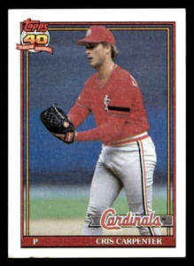 1991 Topps #518 Cris Carpenter - Picture 1 of 2