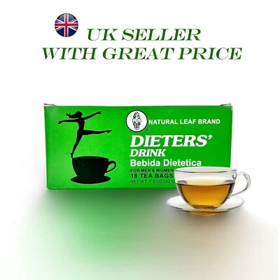 4 BOXES OF Dieters' Drink Bebida Dietetica Natural Leaf Brand Dieters 72 Tea Bag
