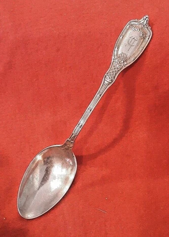 GORHAM BALZAC STERLING SILVER 5 1/4" FIVE O'CLOCK TEASPOON - MONOGRAMMED Cover