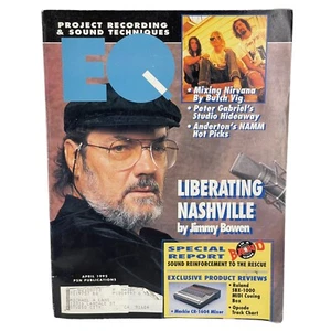 EQ Magazine Apr 1992 Nirvana Butch Vig Peter Gabriel Music Recording Vintage 90s - Picture 1 of 4