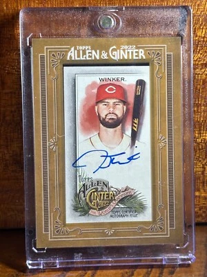 2022 Allen & Ginter Jesse Winker Mini Framed Auto card #MA-JW - Image 1 of 2