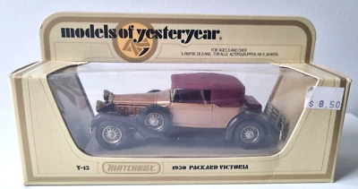 MATCHBOX MODELS OF YESTERYEAR 1930 PACKARD VICTORIA SCALE 1:46 MODEL Y-15 BNIP - Image 1 of 4